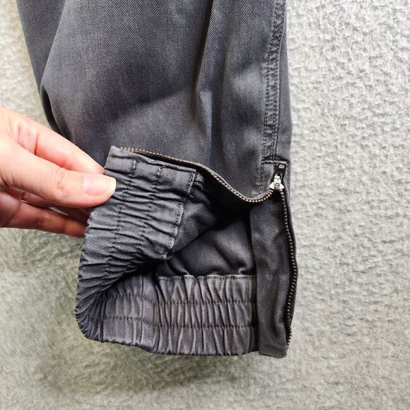 Spanx Jogger Pants Womens Large Gray Stretch Twill Cargo Zip Ankles Shaping - Picture 5 of 16